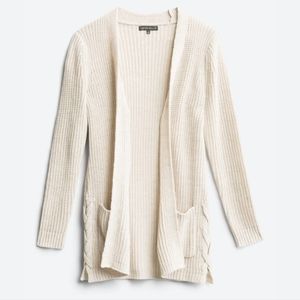 LOVE ELLIE Audra Side Lace Up Detail Textured Cardigan